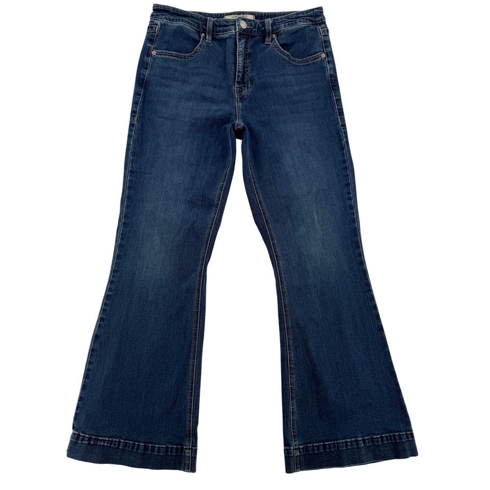 Rock and Roll Denim Women High Rise Trouser Jeans Dark Wash BW5HD06800 Sz 33x32